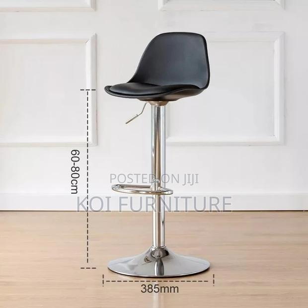 Barstools; Upholstered Leather 360 Swivel Barstools - thumbnail 4