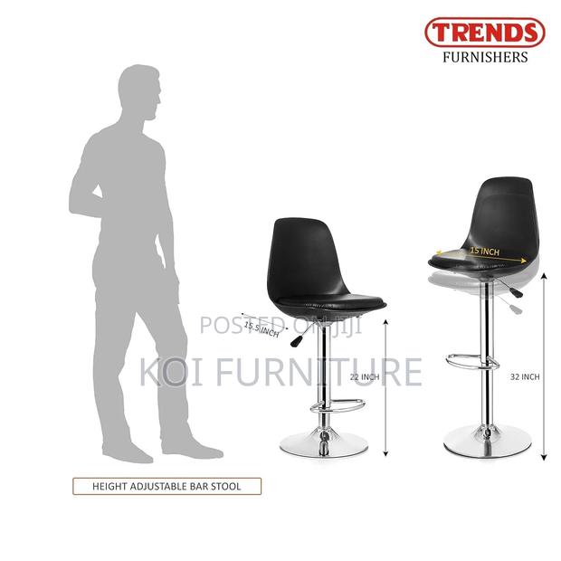 Barstools; Upholstered Leather 360 Swivel Barstools - thumbnail 5