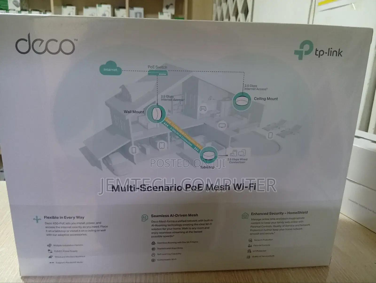 Tp-Link Deco X50 Ax3000 Home Mesh With Poe (3 Pack) - Tl-Deco X50-Poe