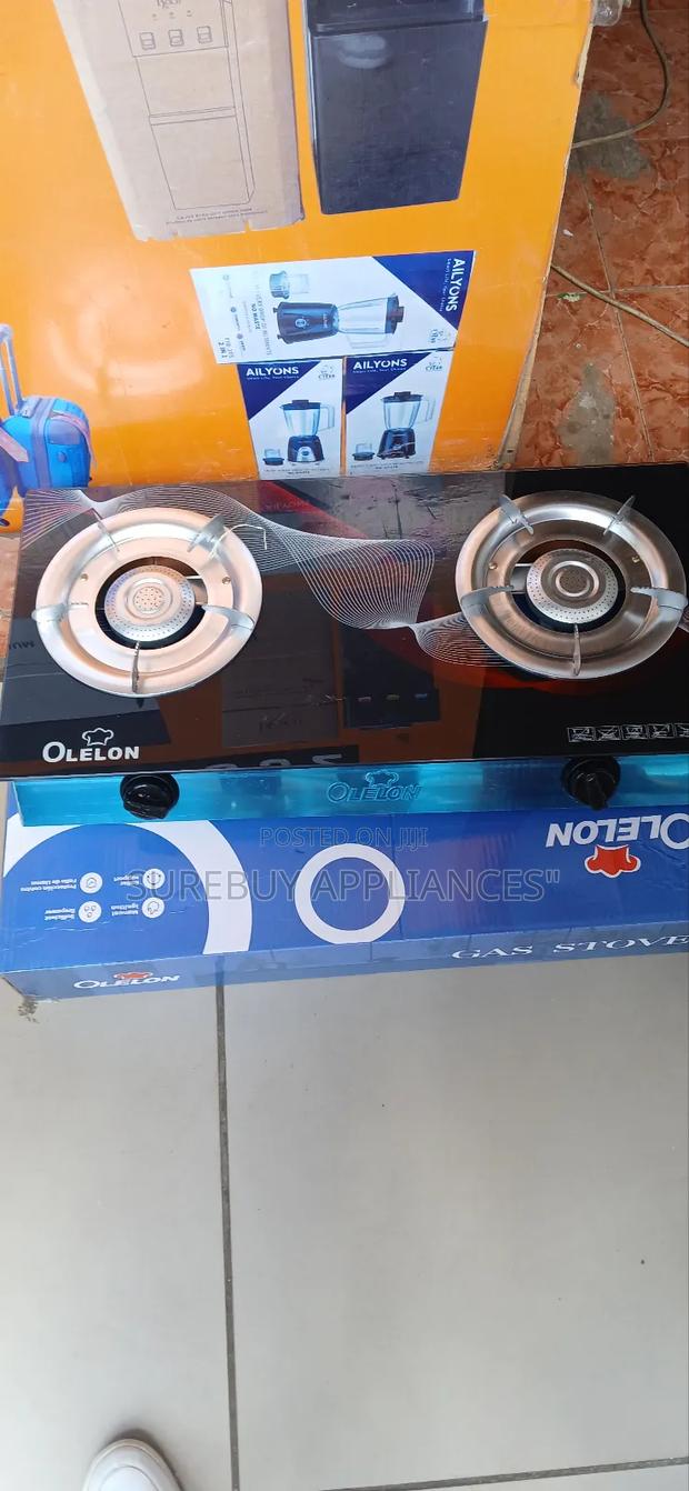 Olelon 2 Burner Glass Top Gas Cooker – Auto Ignition Stove