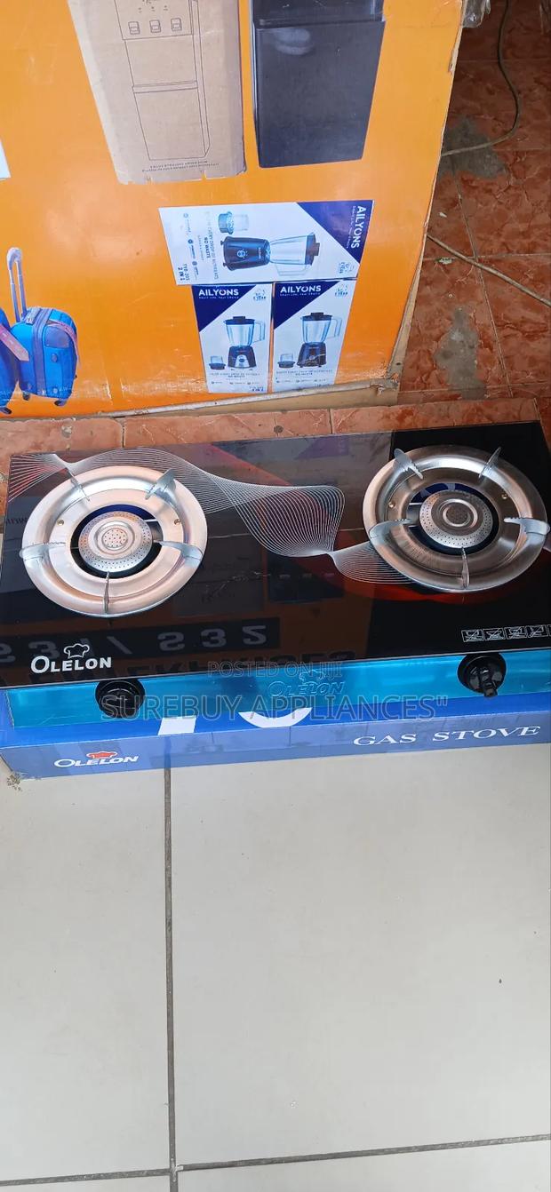 Olelon Double Burner Glass Top Cooker With Auto Ignition