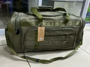 Unisex Jungle Green Canvas Material Large Multi Pockets Travel Bags