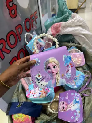 Purple Cartoon Themed Girls Mini Sling Bags