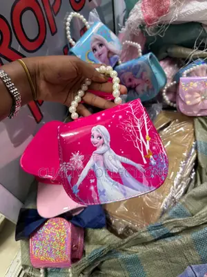 Hot Pink Cartoon Themed Kids Mini Sling Bags