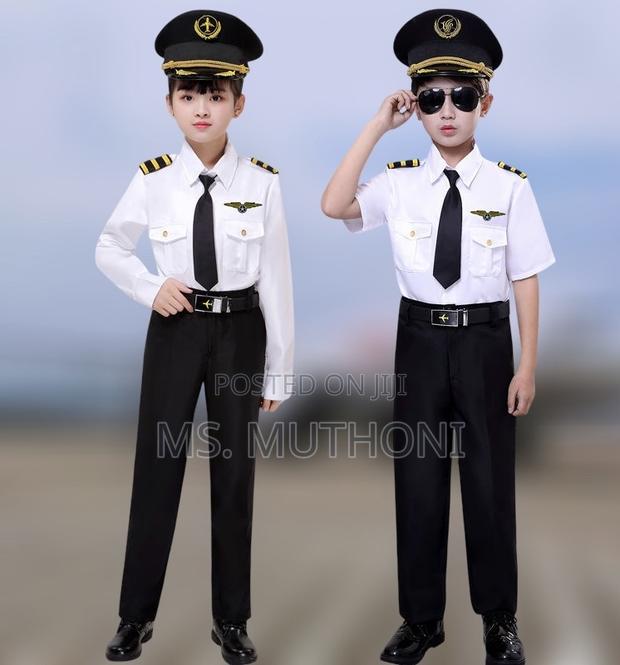 ( 4-12 Yrs ) Children's Pilot Uniform Costume
