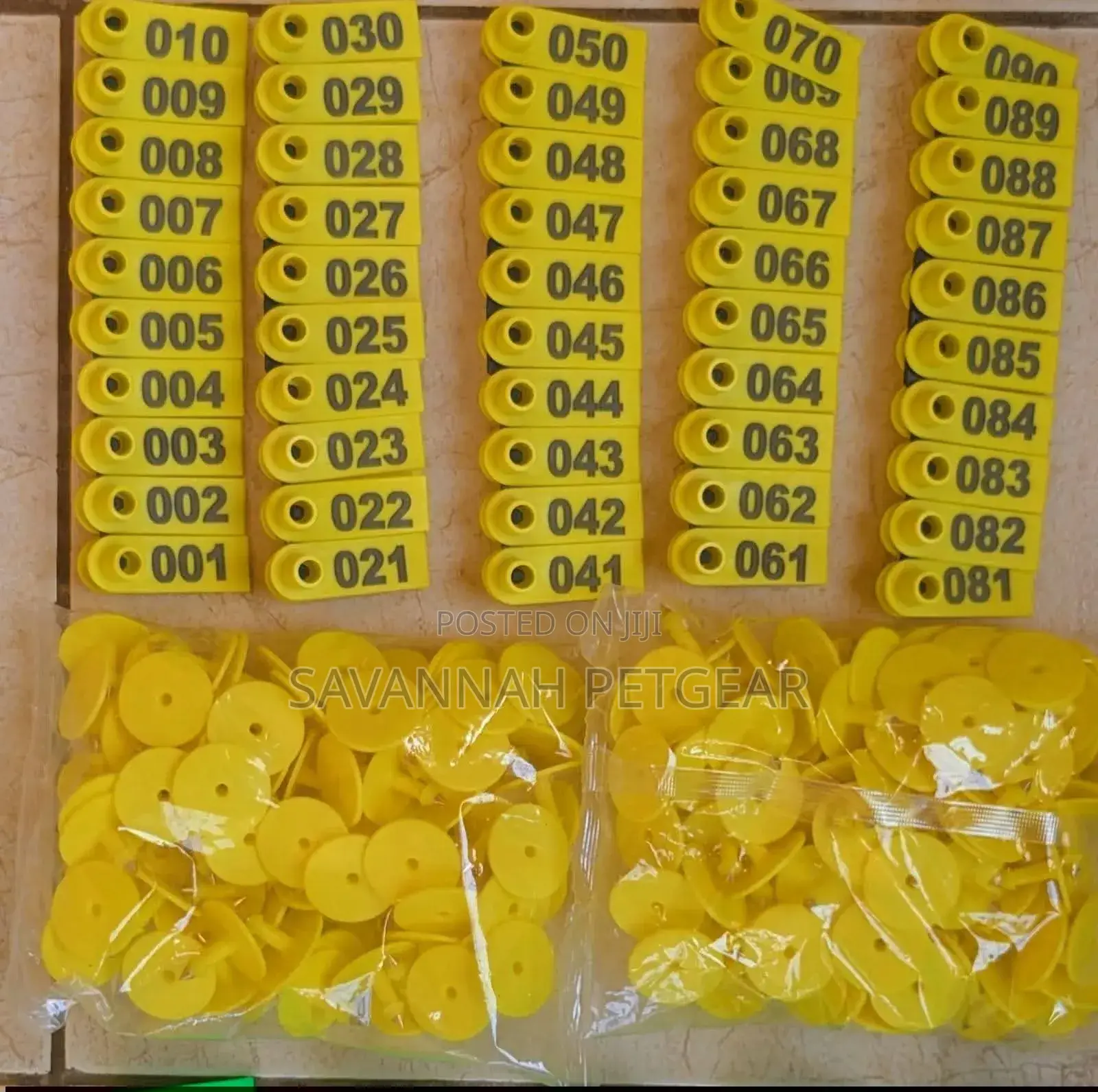 Plastic Livestock Ear Tags for Identification Tracking of Animals
