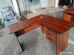 1.2m by 1.2m Dark Wallnut L Shape Desk