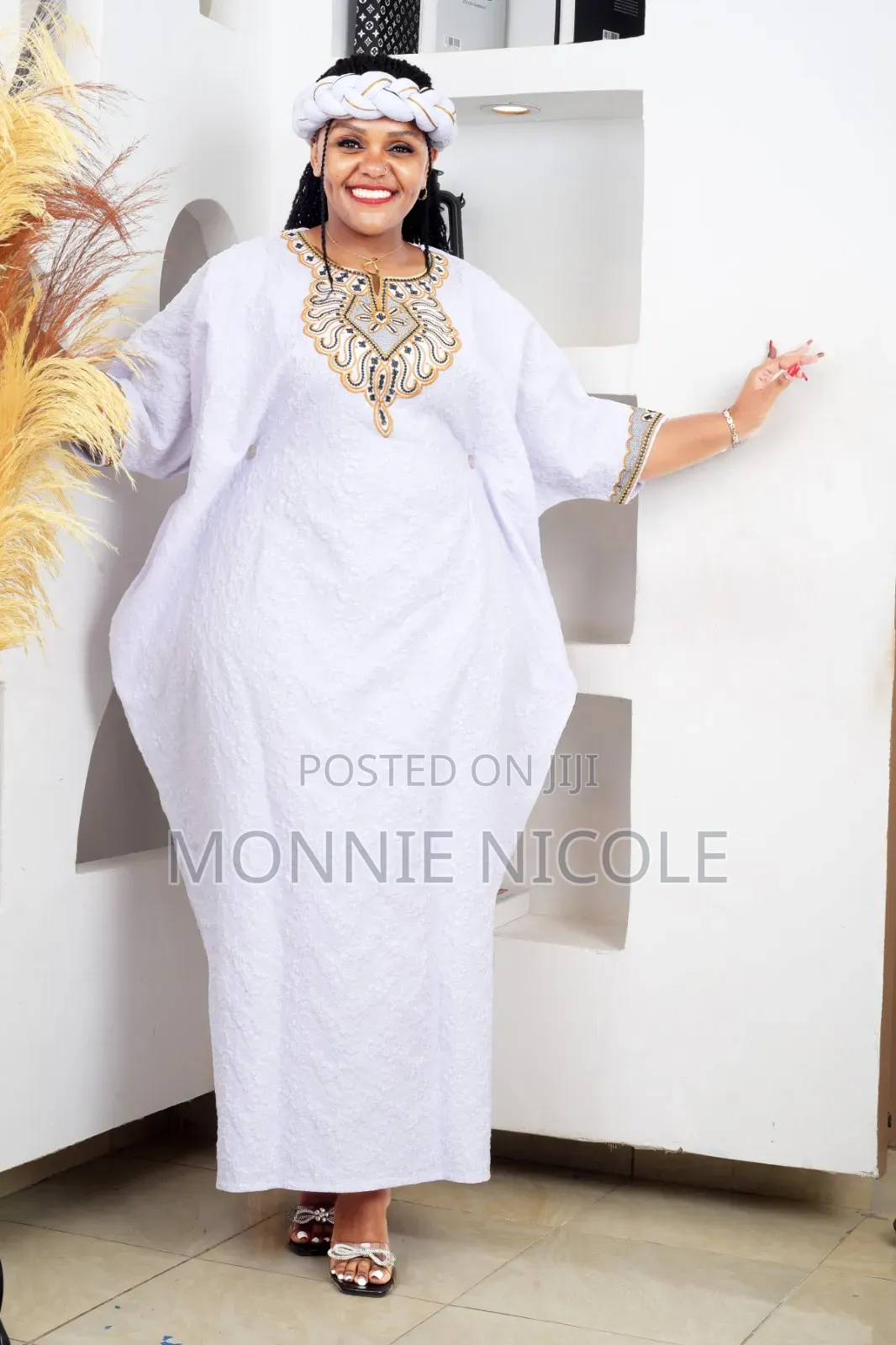 Classy White West Africa Bubu/Dresses With Headgear