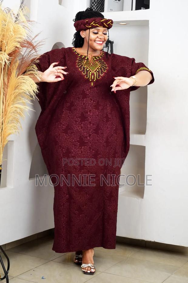 Burgundy Bubu. West African Style