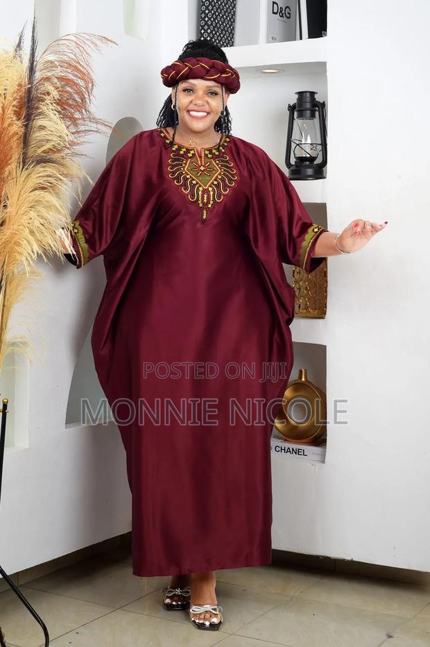 Burgundy Bubu. West African Style - thumbnail 2