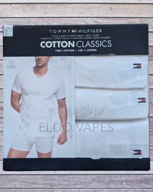 Essential Cotton 3 Pack v Neck T-Shirt - Tommy Hilfiger