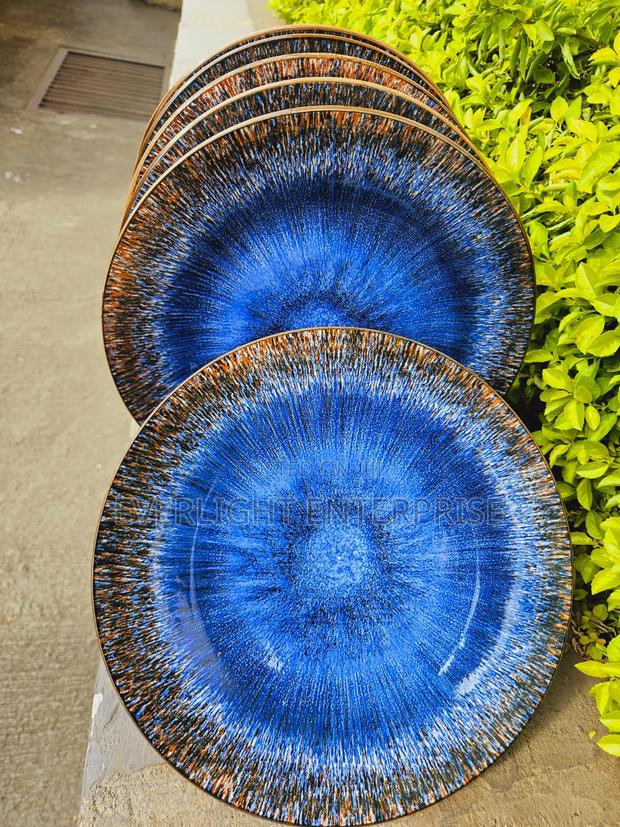 10.5inch Cat Eye Blue Dinner Plate - main view