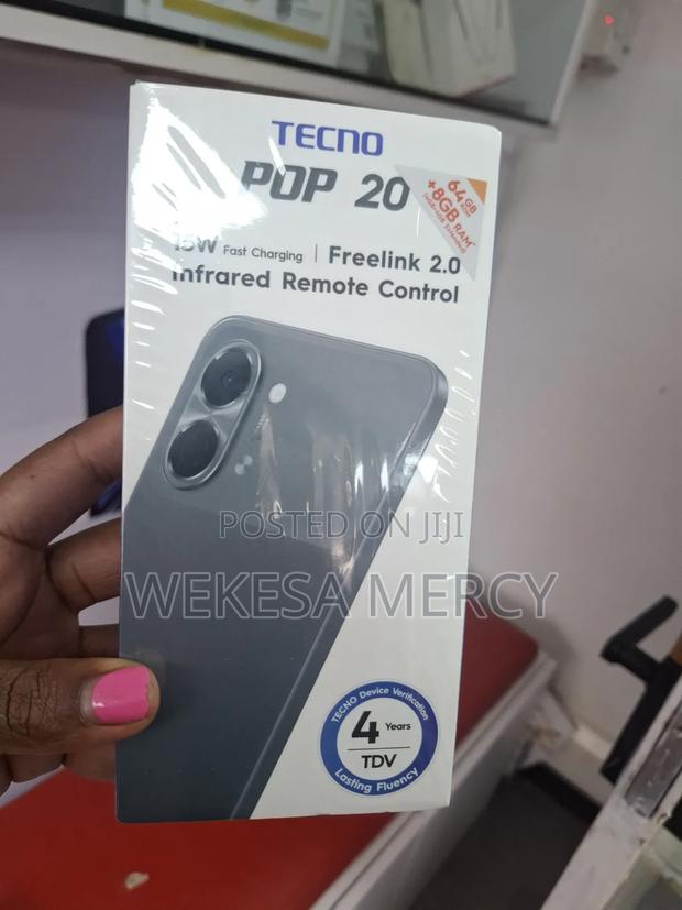 New Tecno Pop 20 64 GB Black - thumbnail 3