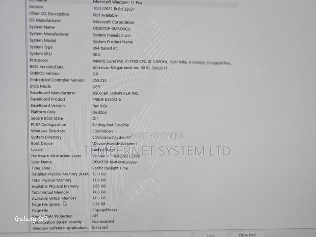 Desktop Computer Asus 16GB Intel Core i7 SSHD+SSD 512GB - thumbnail 12