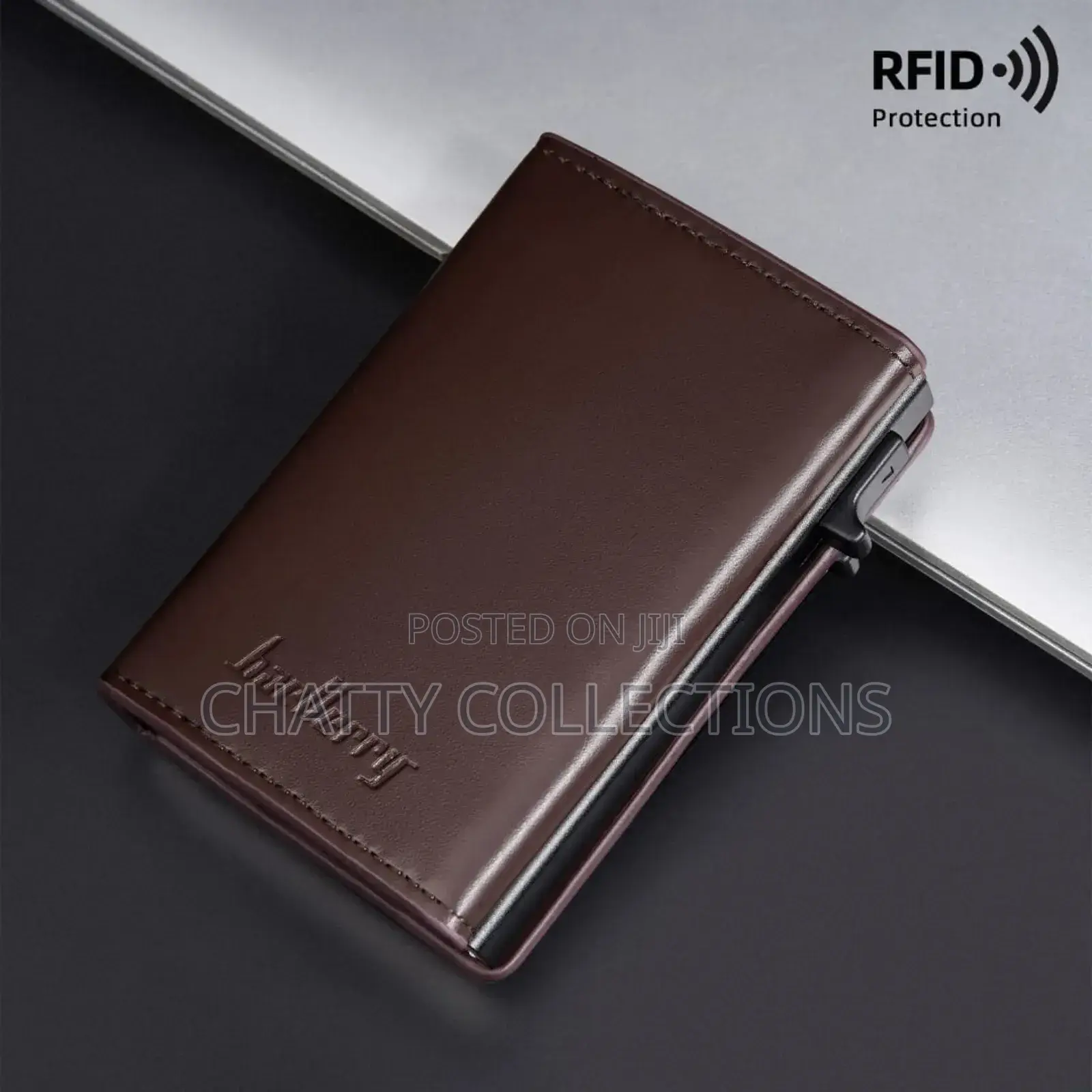 Coffee Brown Rfid Quality Genuine Leather Baellery Wallets