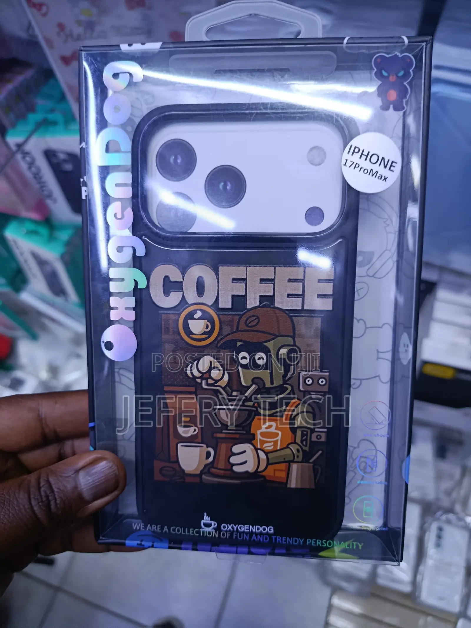Mildi iPhone 17 Pro Max Cartoon Robot Brewing Coffee 17 Pro Max Case