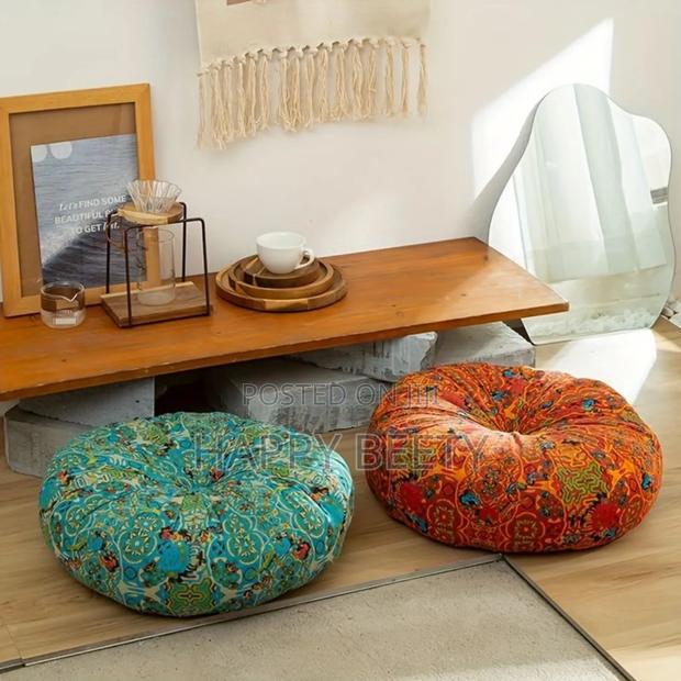 Round African Attire Floor Cushion