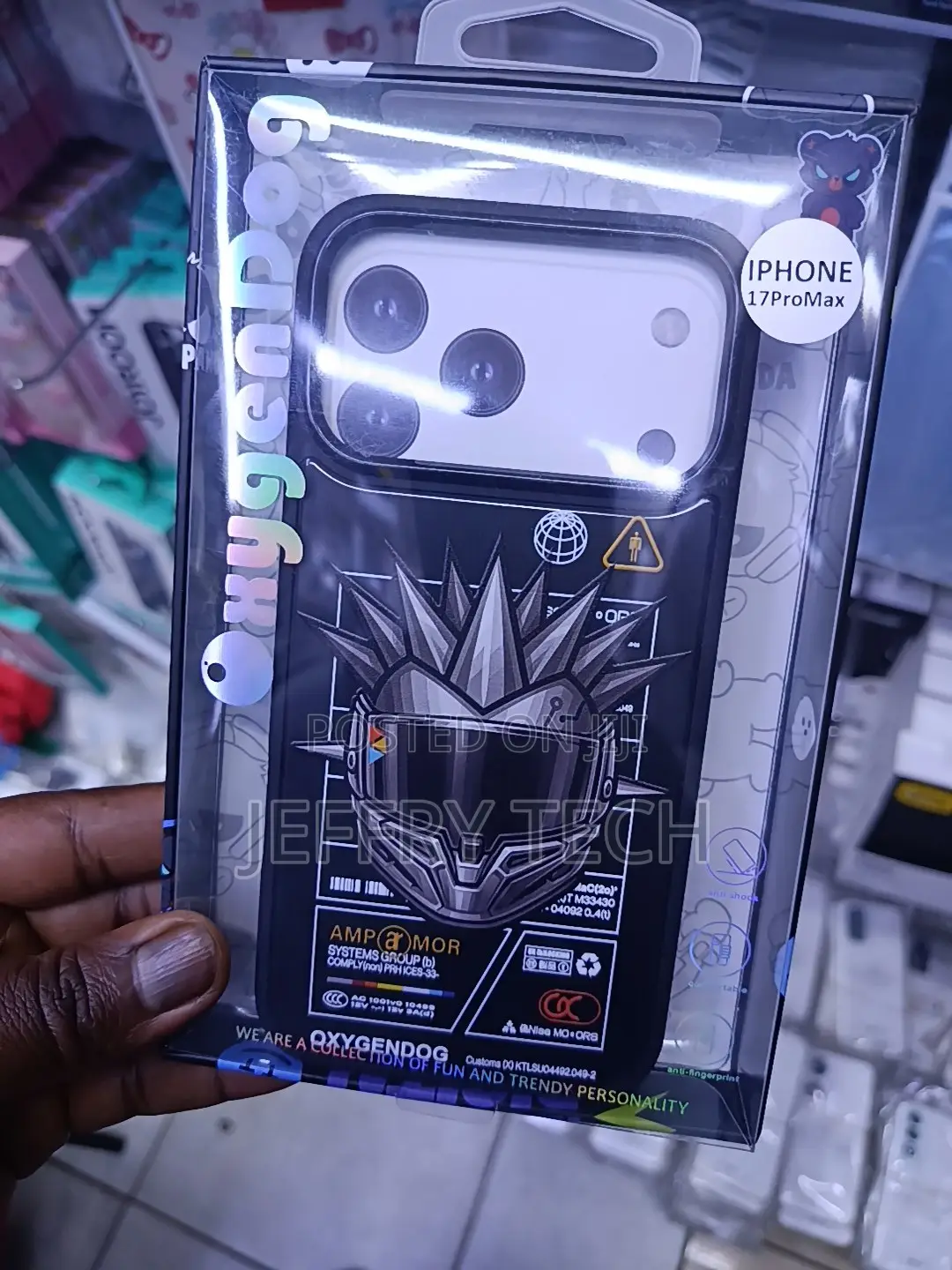 Amp Armor Cyberpunk Shockproof Phone Case for iPhone 17 Pro Max
