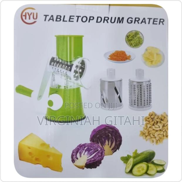 *Table Top Rotary Drum Grater With 3 Slicing Options