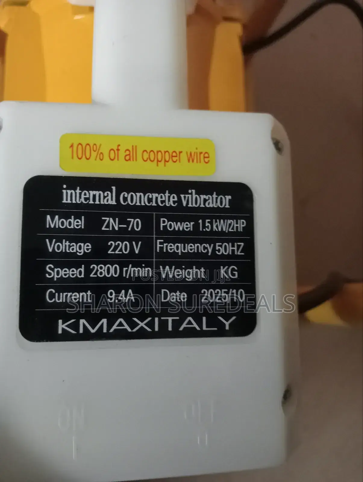 38mm×6m Electric Poker Vibrator K Max Italy