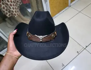 Black Timeless Unisex Bull Cowboy Hat Cowgirl Hat
