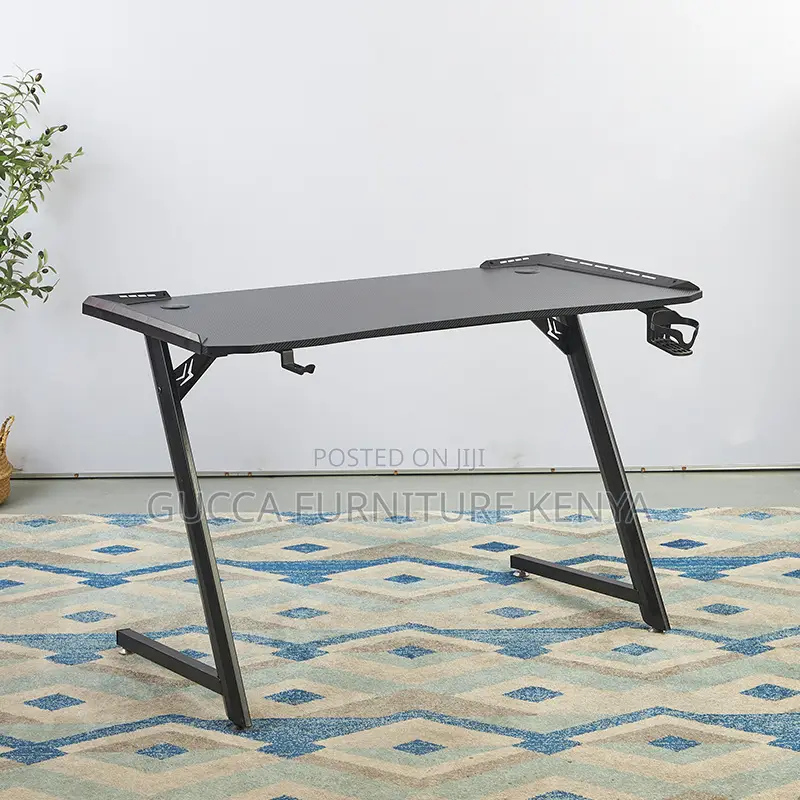 Z Shaped Black Gaming Modern Desk