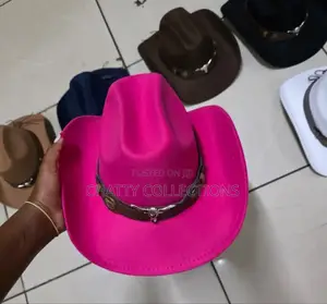 Pink Timeless Unisex Bull Cowboy Hat Cowgirl Hat