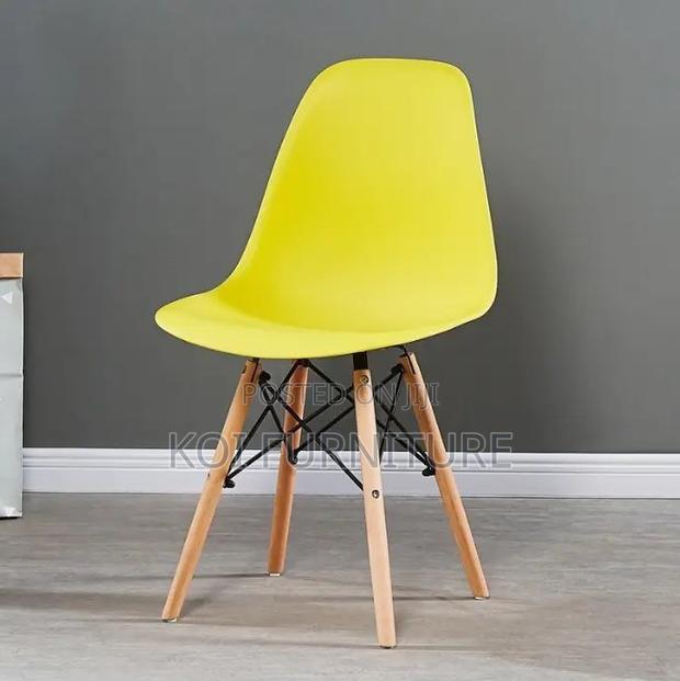 Dining Chaisr; Eames Plastic Dining Chair With Wooden Legs