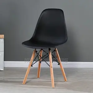 Dining Chaisr; Eames Plastic Dining Chair With Wooden Legs