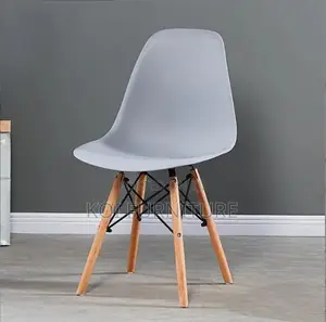 Dining Chaisr; Eames Plastic Dining Chair With Wooden Legs