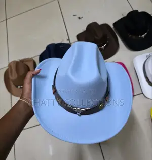 Sky Blue Timeless Unisex Bull Cowboy Hat Cowgirl Hat