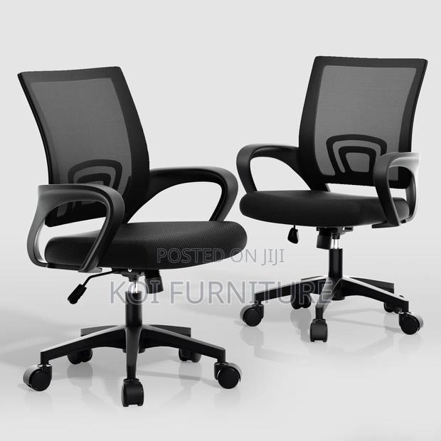 Office Cjhairs; Mesh Clerical With Fabric Mid Backrest - thumbnail 3