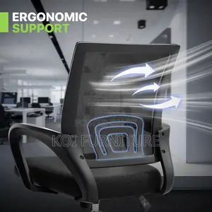 Office Cjhairs; Mesh Clerical With Fabric Mid Backrest