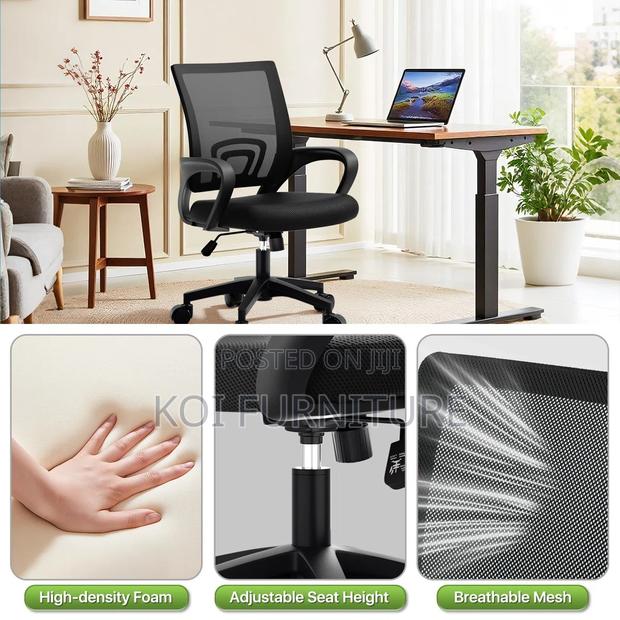 Office Cjhairs; Mesh Clerical With Fabric Mid Backrest - thumbnail 5