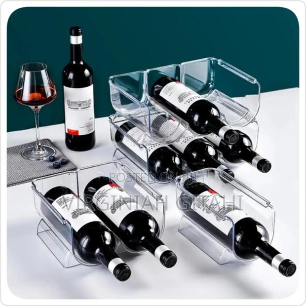 * 3 in 1 Wine Rack Stackable Wine Holder Refrigerator Organizer - main view