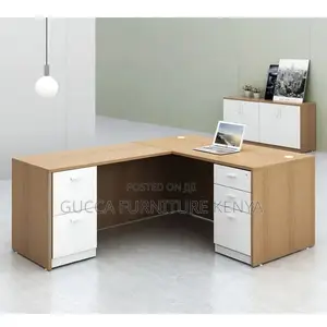140cm Curved Brown Study Writing Desk