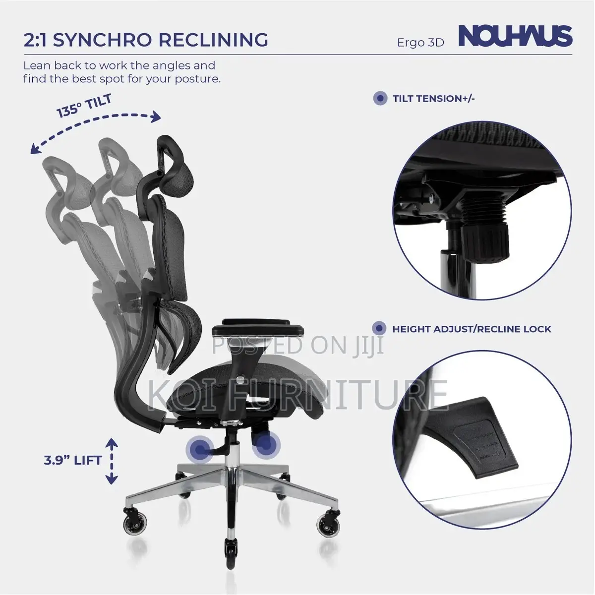 Office Chairs; High Backrest Executive Orthopedic Office Seats