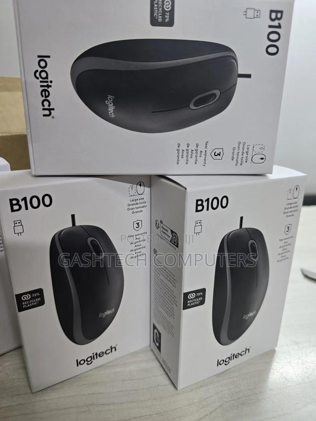 Logitech B100 Optical Usb Corded Mouse - main view