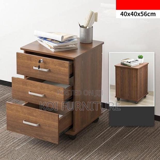 Office Cabinet; Three Drawered Pedestal Executive Home Office Cabinet