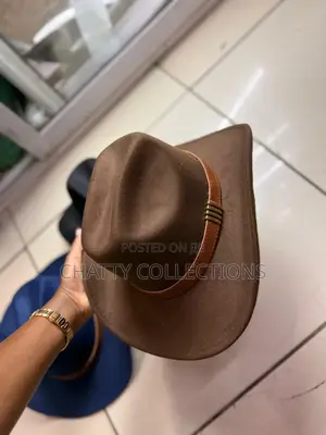 Coffee Brown Timeless Unisex Cowboy Hat Cowgirl Hat With Gold Chain