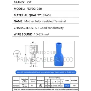 Fully Insulated Female Terminal Lugs (1.5–2.5mm)