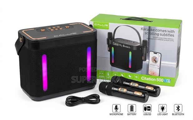 Calus Citation 500 LCD Karaoke Bluetooth Speaker + 2 Wireless Mics