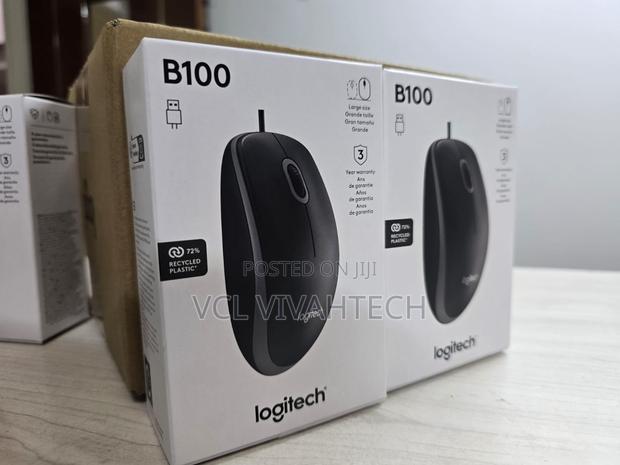 Logitech B100 Wired Mouse Black
