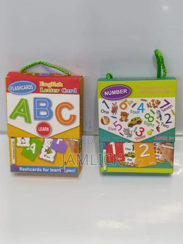 Number Letters Flashcards for Kids Educational Cards- Kb