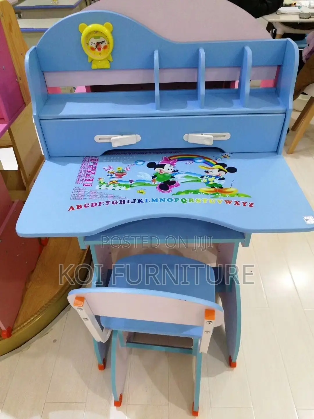Home Desk; Home Study Colored Desk Chairs Set Perfect for Growing Kids