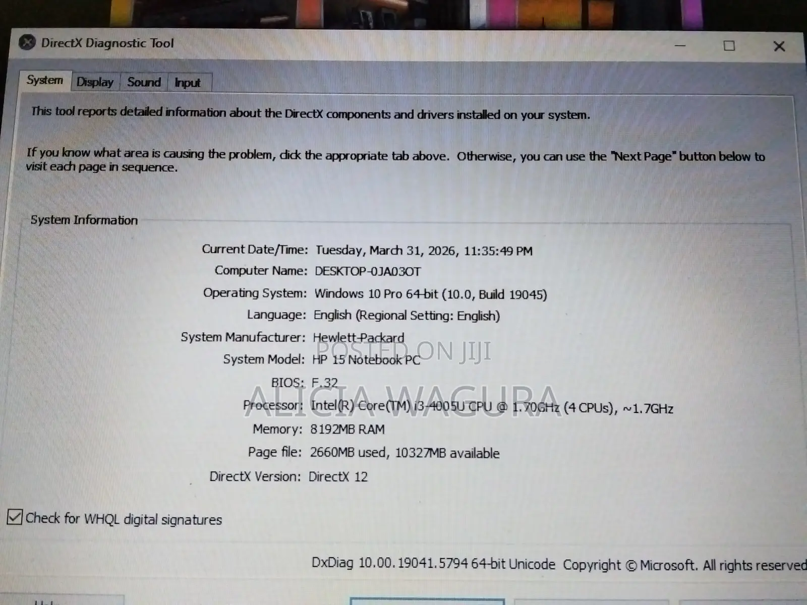 Laptop HP 15 8GB Intel Core i3 SSD 128GB