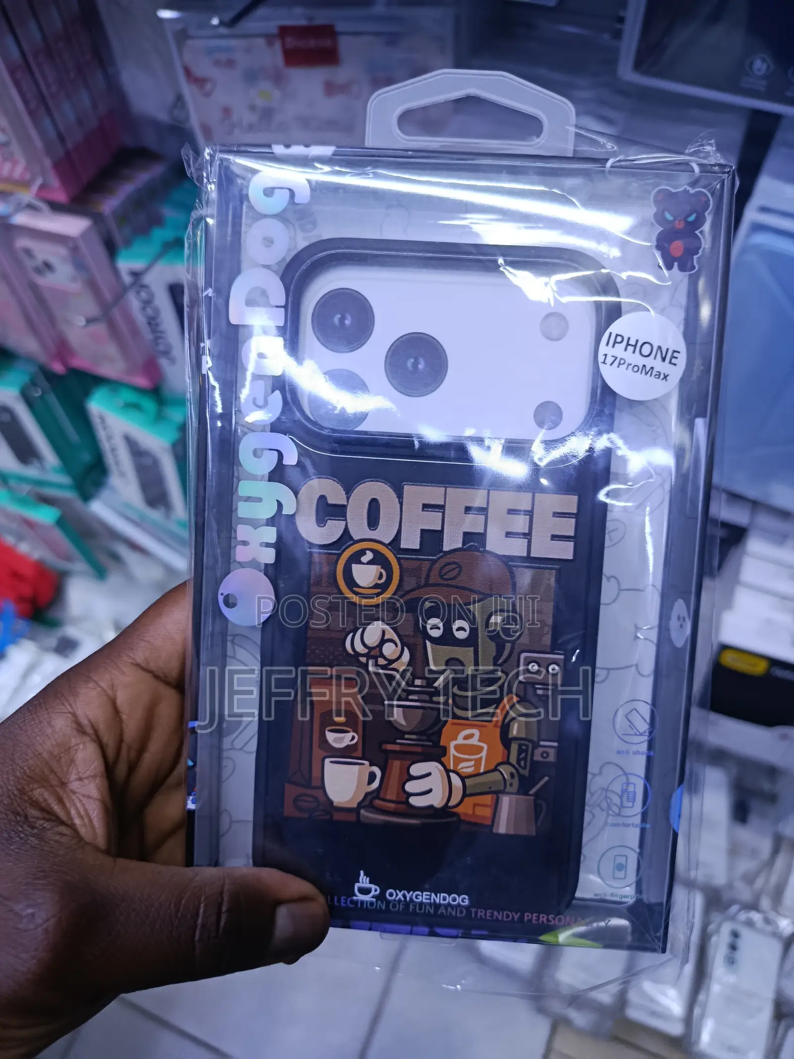 Akilo Coffee Robot Shockproof Phone Case for iPhone 16 Pro Max