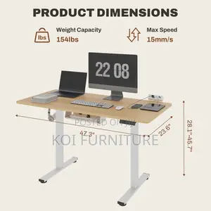 Office Desk; 1.2m Ergonomic Adjustable Compact Home Office Desk