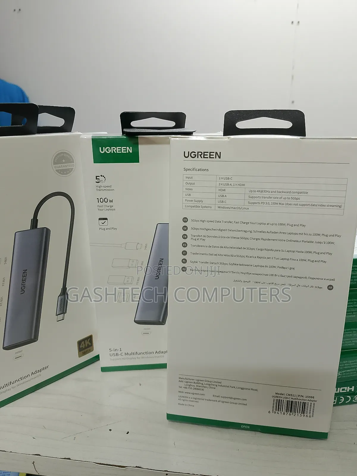 Cm511 5 -in -1 Usb -C Multifunction Adapter Ugreen
