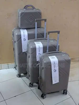 Beige 4 in 1 Unbreakable Rubber Suitcase Size 2